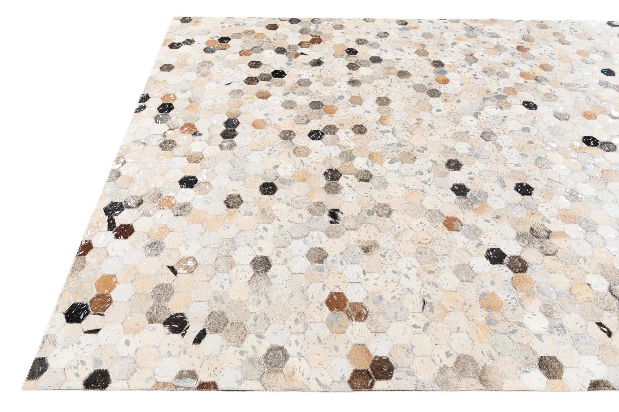 5' 1 x 7' 9 Cowhide Stocks Rug