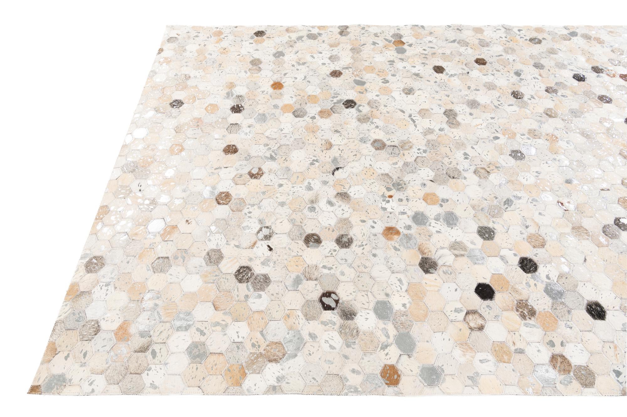 5' 1 x 8' Cowhide Stocks Rug