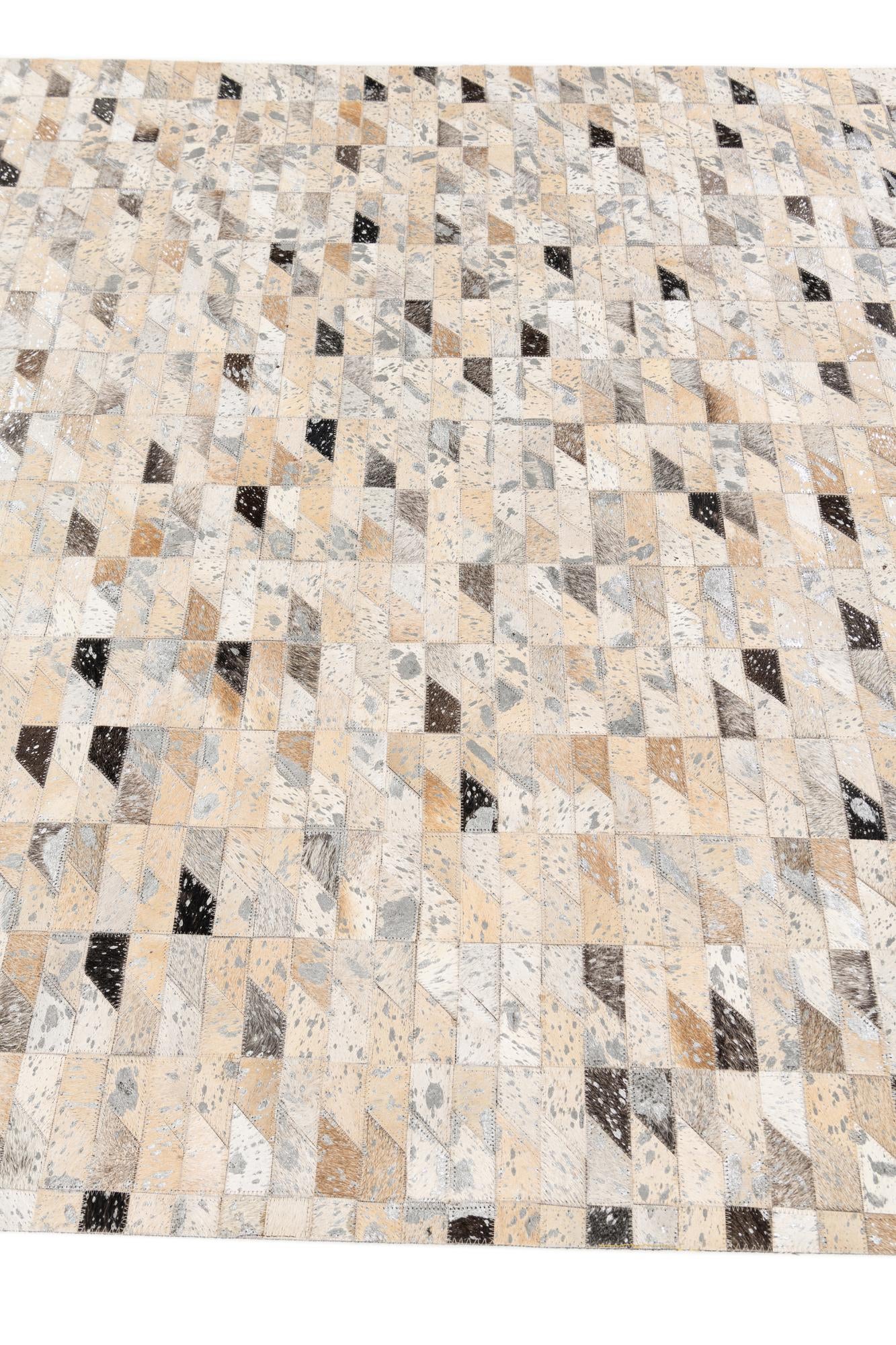 5' 3 x 7' 5 Cowhide Stocks Rug