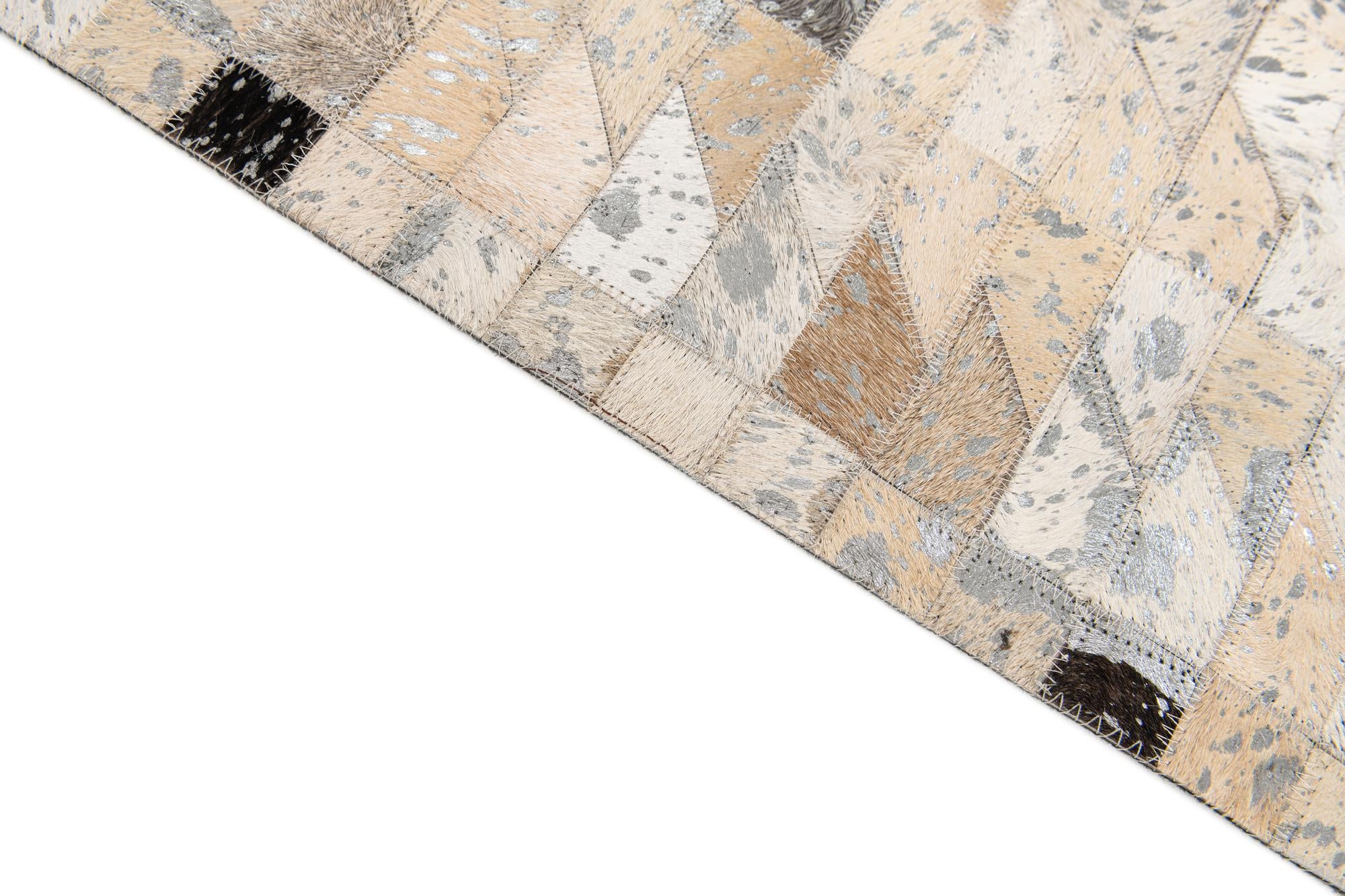 5' 3 x 7' 5 Cowhide Stocks Rug