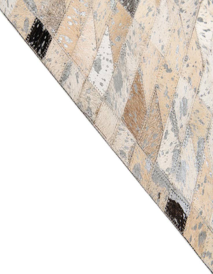 Detail image of 5' 3 x 7' 5 Cowhide Stocks Rug