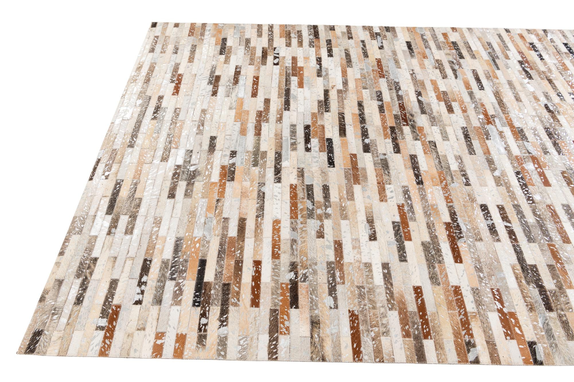 5' 4 x 7' 7 Cowhide Stocks Rug