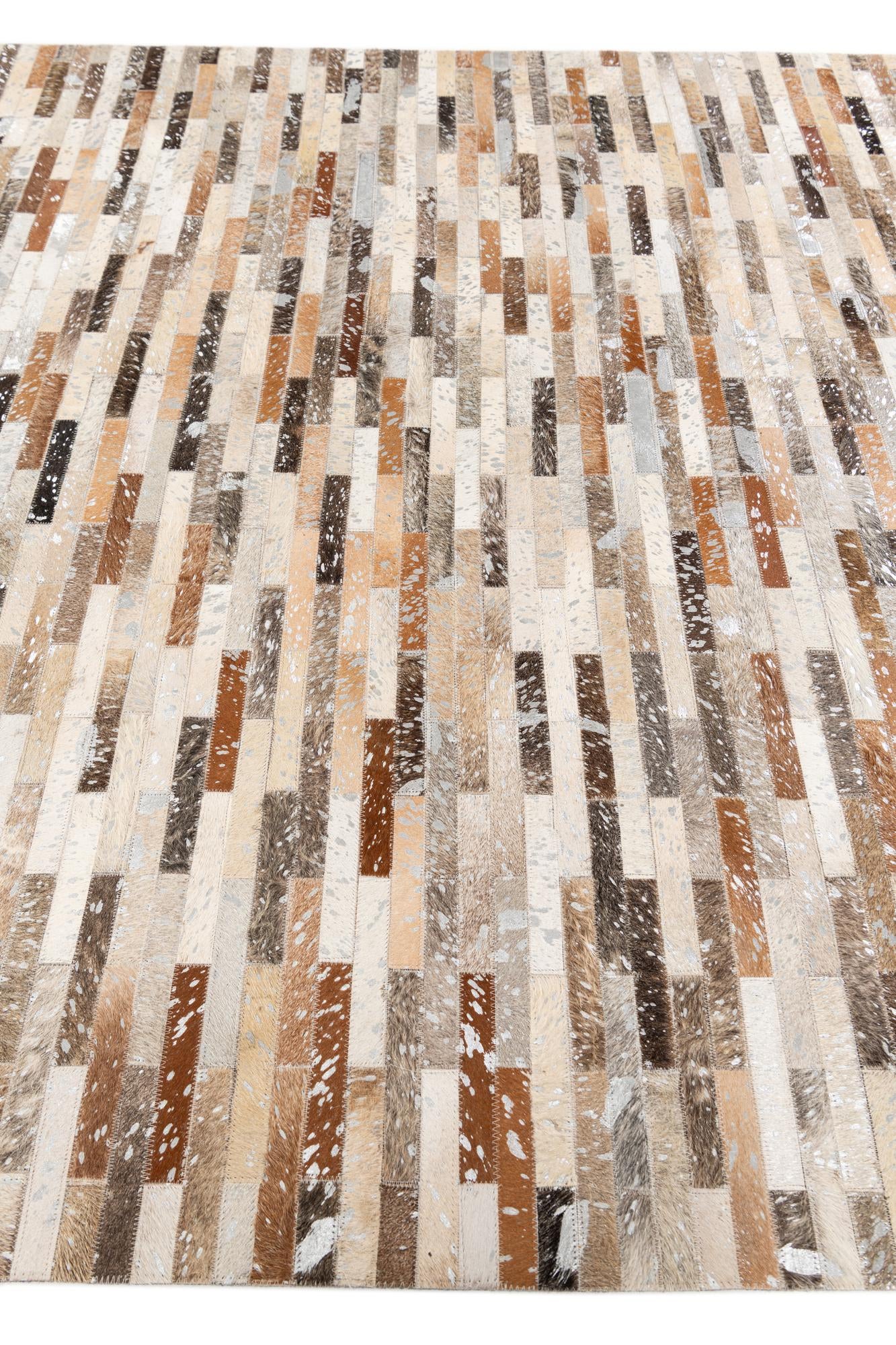 5' 4 x 7' 7 Cowhide Stocks Rug