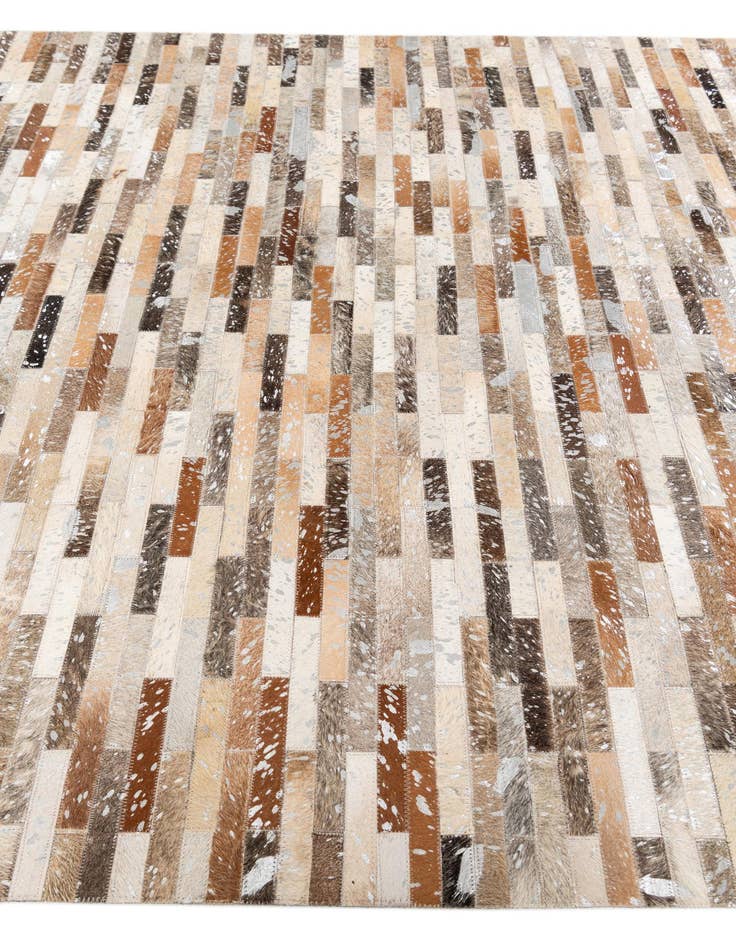 Detail image of 5' 4 x 7' 7 Cowhide Stocks Rug