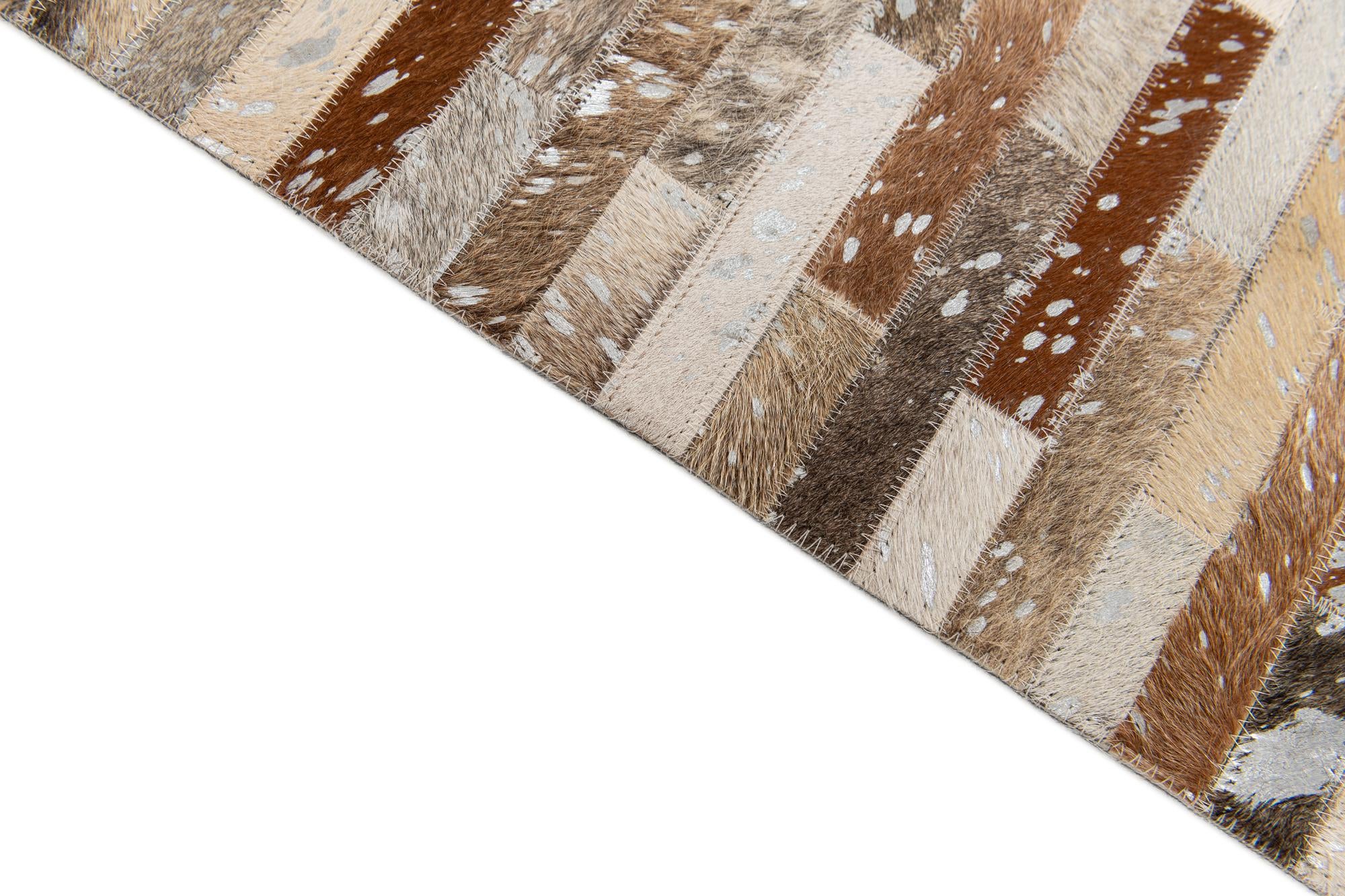5' 4 x 7' 7 Cowhide Stocks Rug