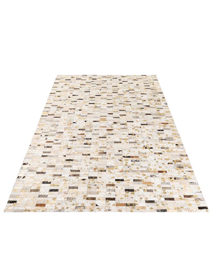 Detail image of 5' 2 x 7' 10 Cowhide Stocks Rug