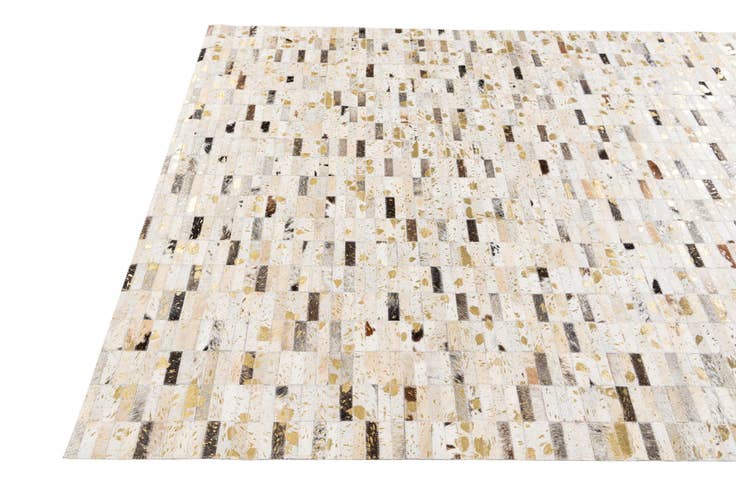 Detail image of 5' 2 x 7' 10 Cowhide Stocks Rug