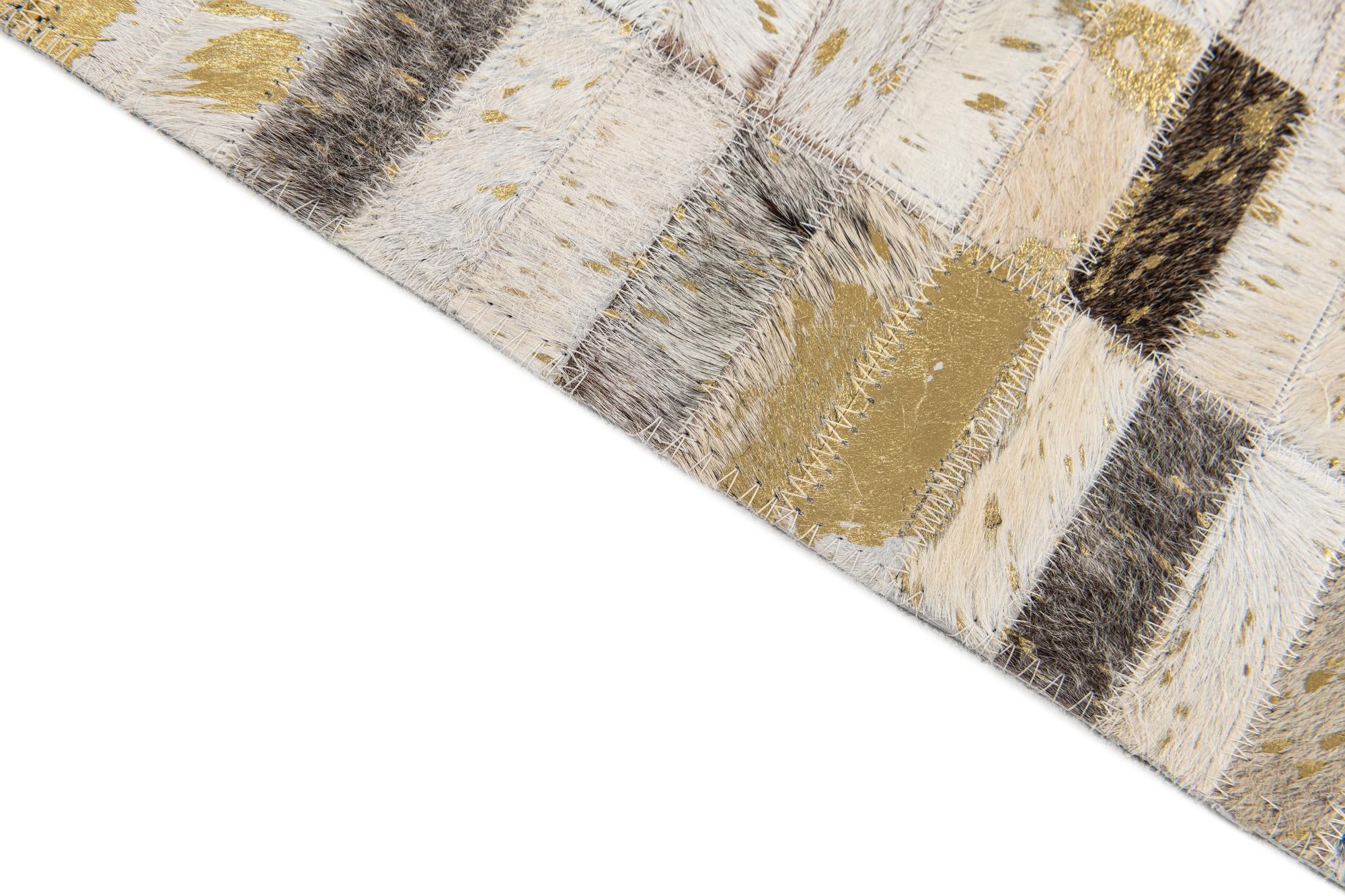 5' 2 x 7' 10 Cowhide Stocks Rug