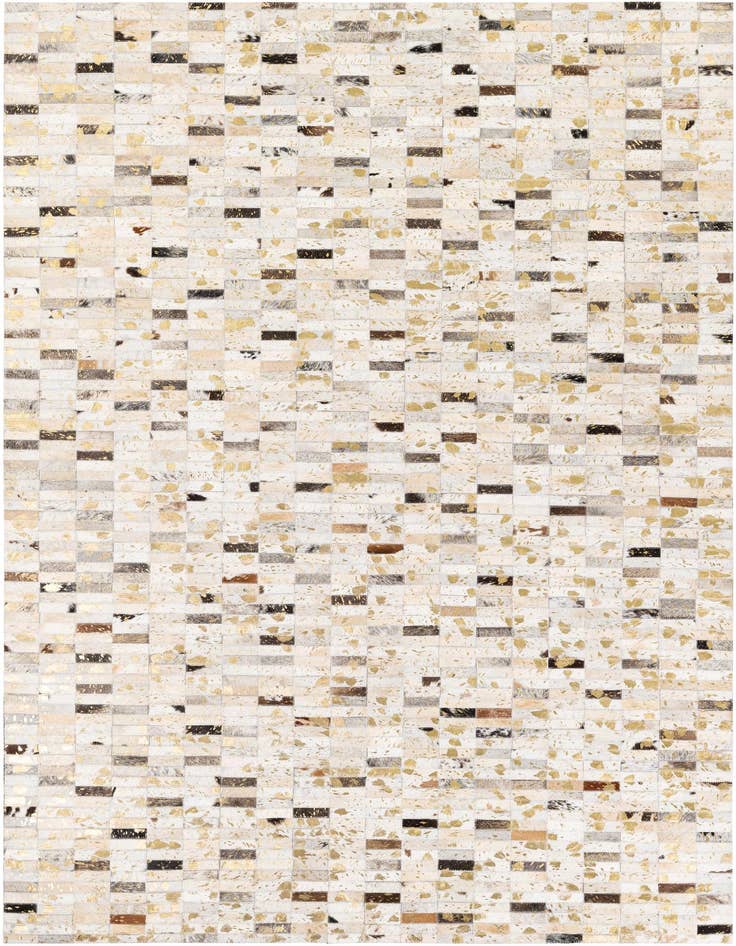 Detail image of 5' 2 x 7' 10 Cowhide Stocks Rug