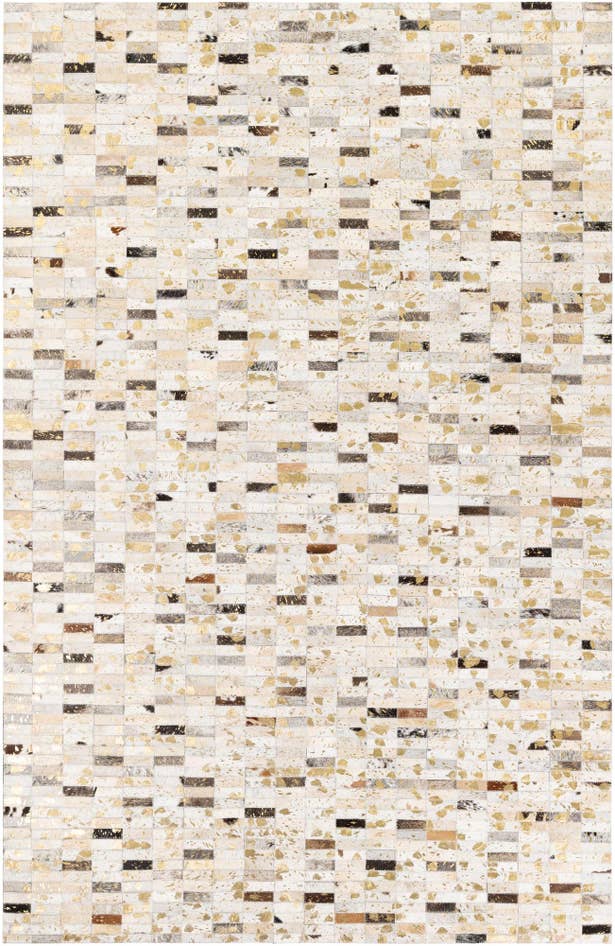 Detail image of 5' 2 x 7' 10 Cowhide Stocks Rug