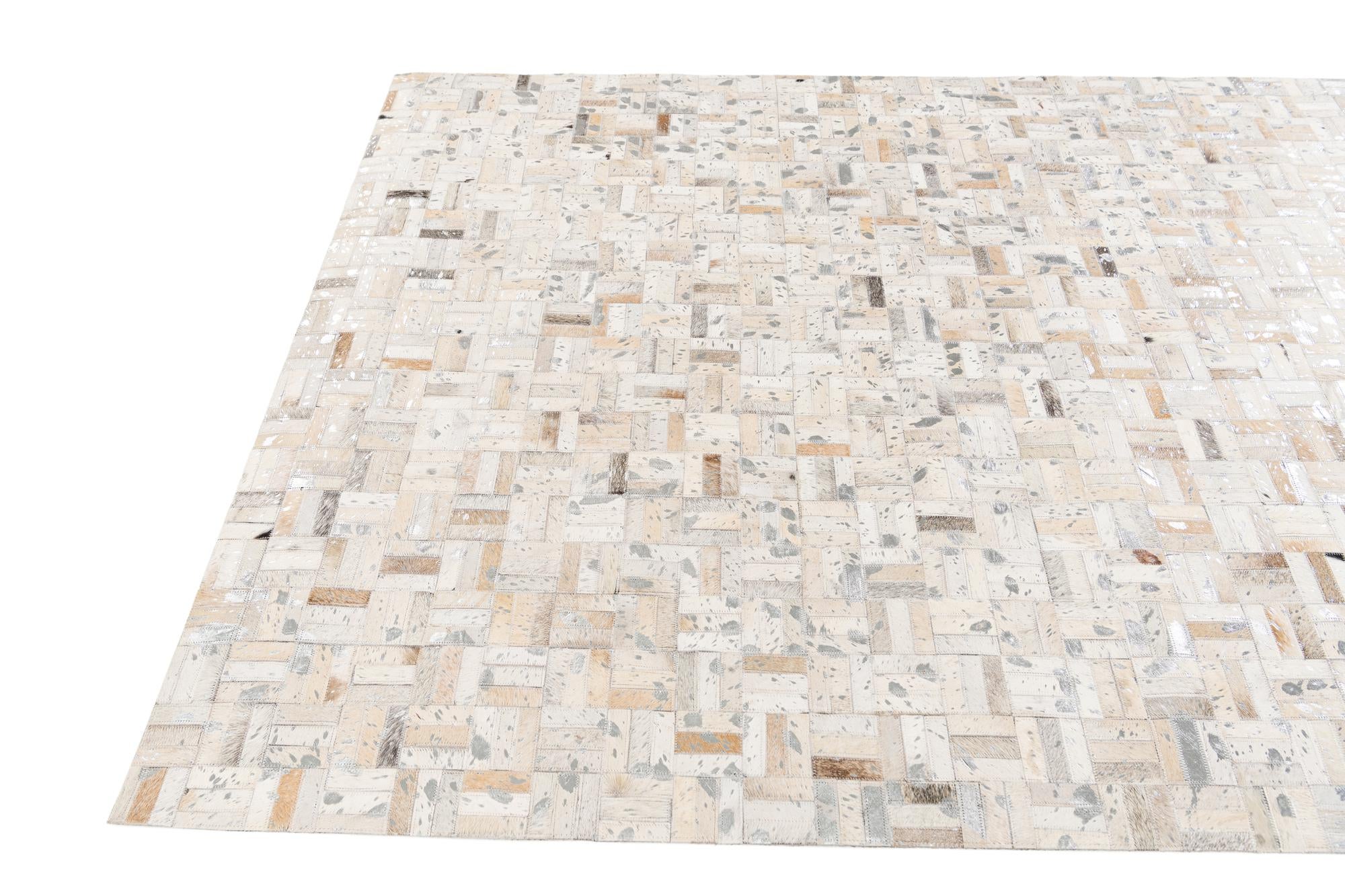 5' x 7' 11 Cowhide Stocks Rug