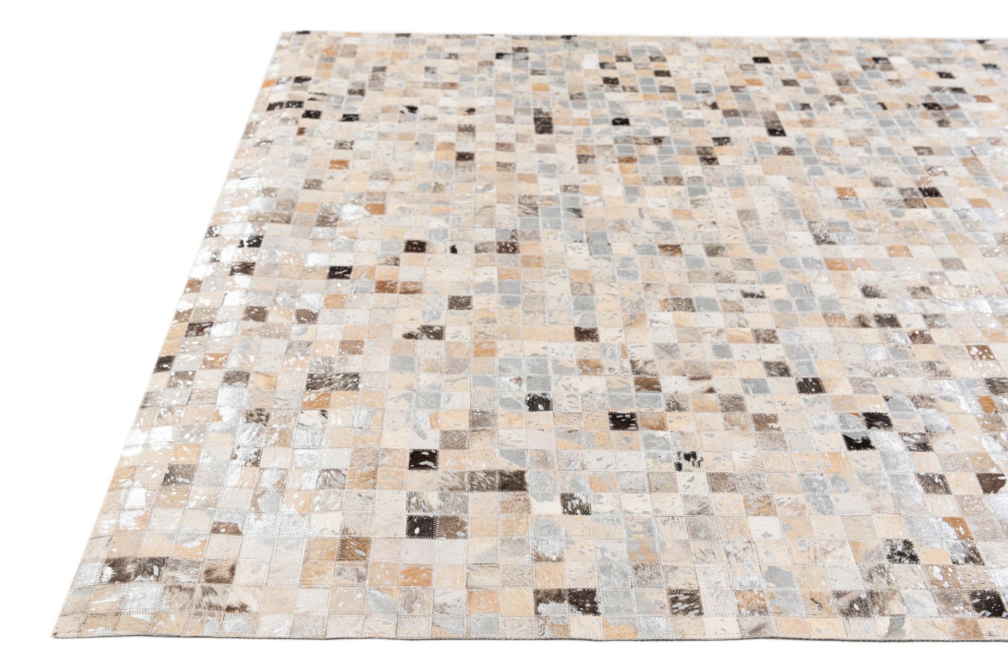 5' 4 x 7' 7 Cowhide Stocks Rug