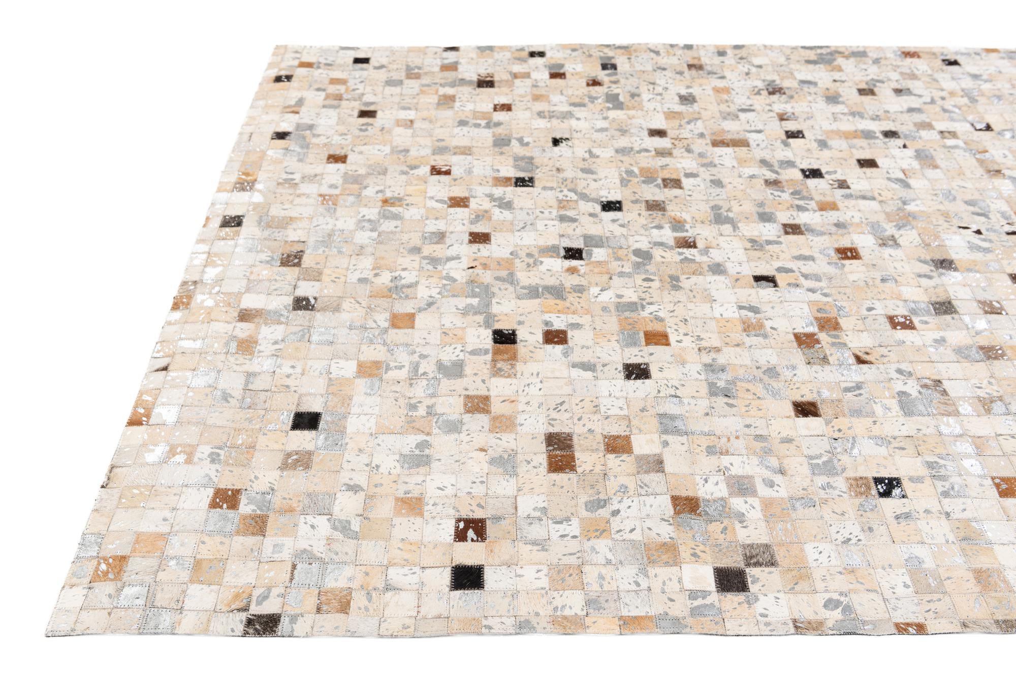 5' 3 x 7' 6 Cowhide Stocks Rug