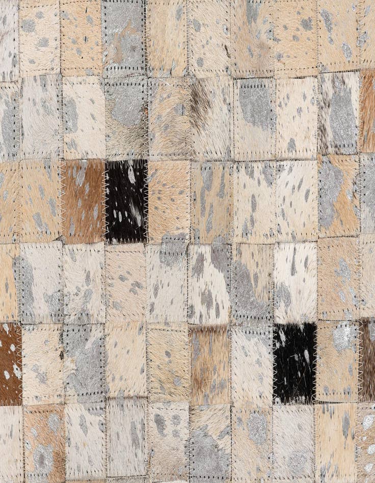 Detail image of 5' 3 x 7' 6 Cowhide Stocks Rug