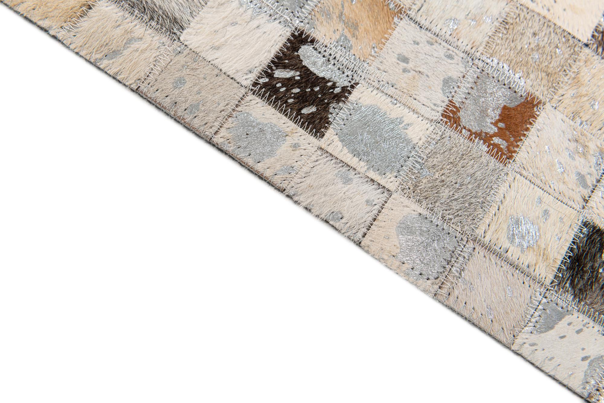5' 1 x 7' 10 Cowhide Stocks Rug
