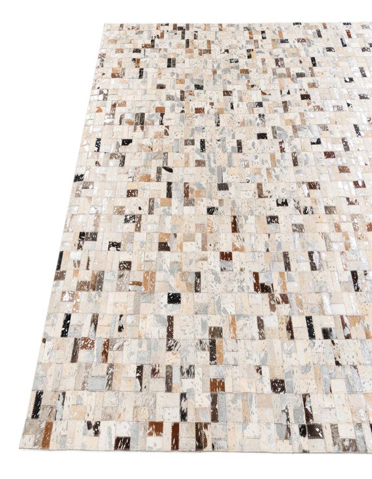 Detail image of 5' 4 x 7' 6 Cowhide Stocks Rug