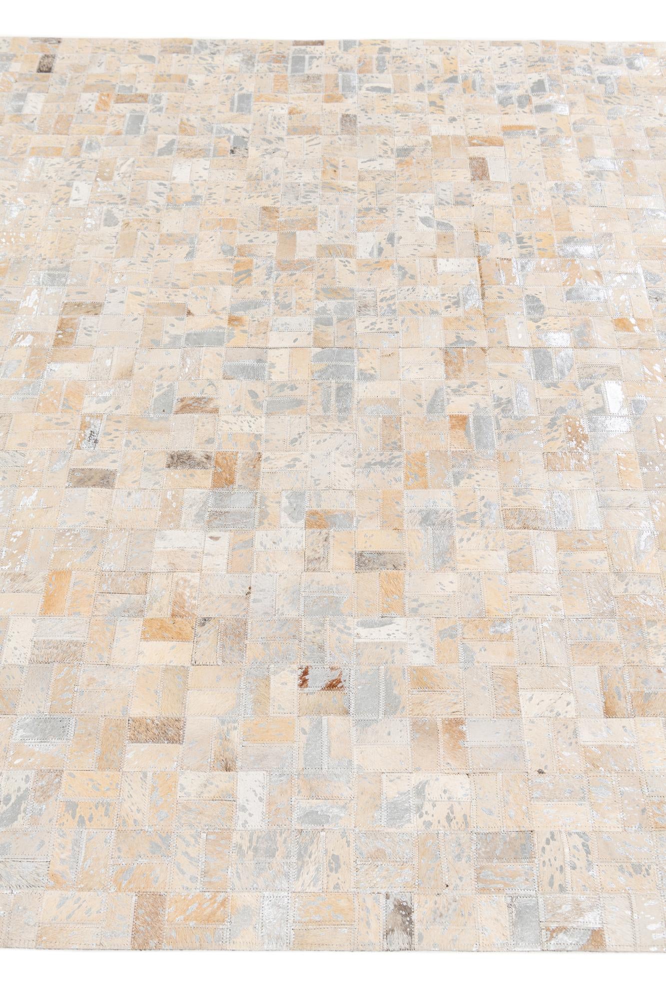 5' 3 x 7' 5 Cowhide Stocks Rug