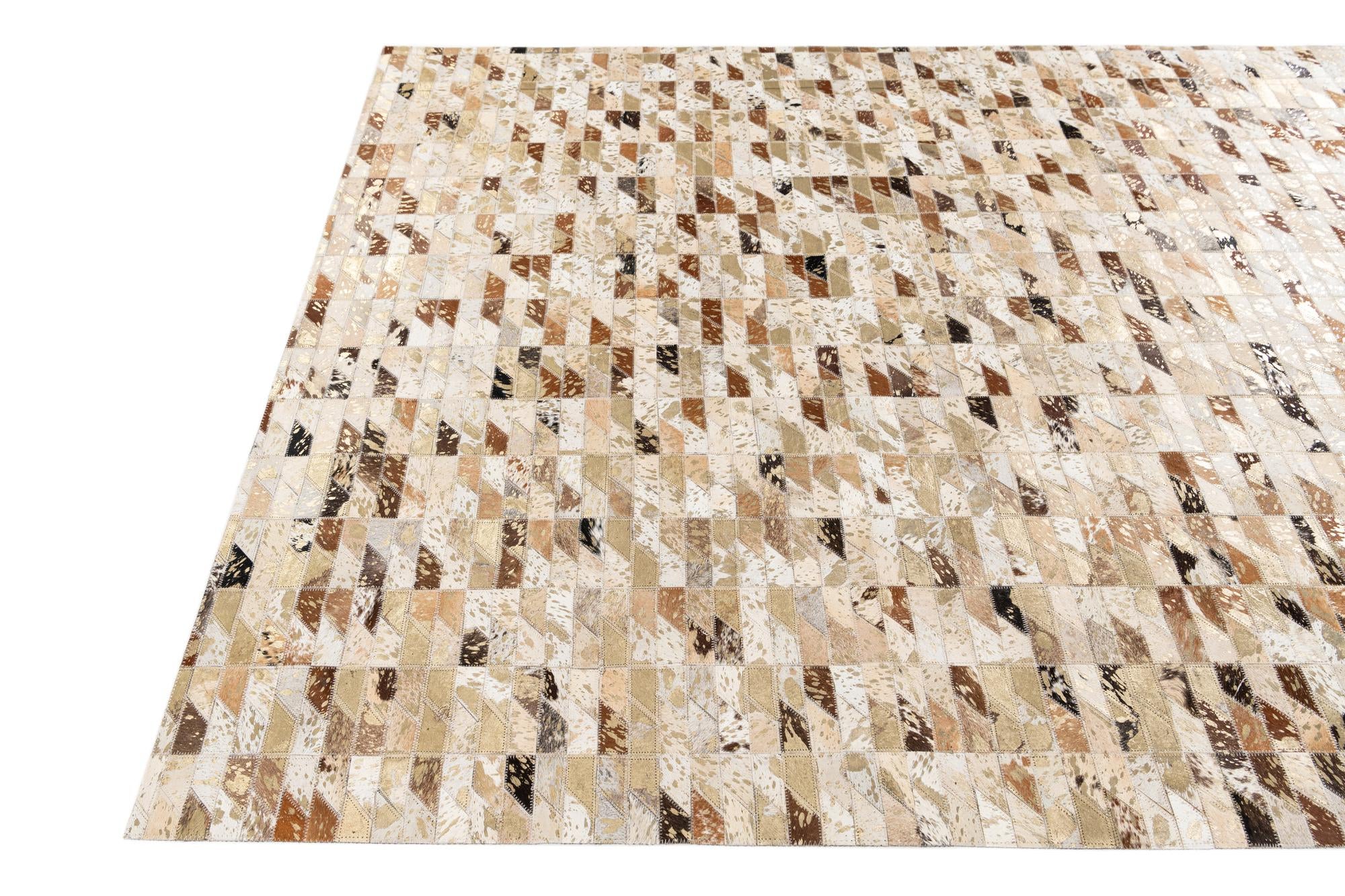 5' 4 x 7' 5 Cowhide Stocks Rug