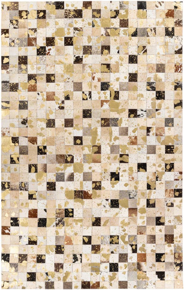 Detail image of 5' x 7' 11 Cowhide Stocks Rug