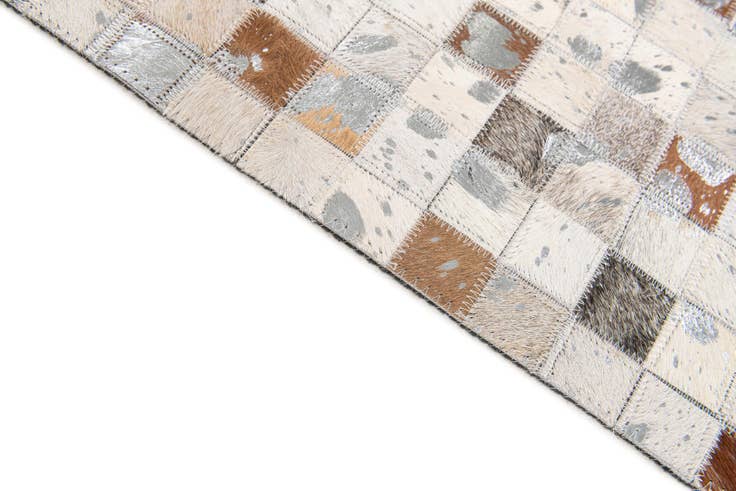Detail image of 5' x 8' Cowhide Stocks Rug