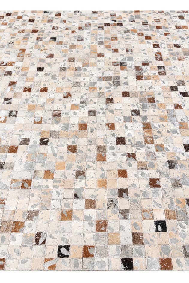 Detail image of 5' 1 x 7' 11 Cowhide Stocks Rug