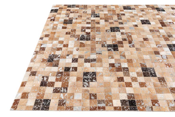 Detail image of 5' 2 x 7' 6 Cowhide Stocks Rug