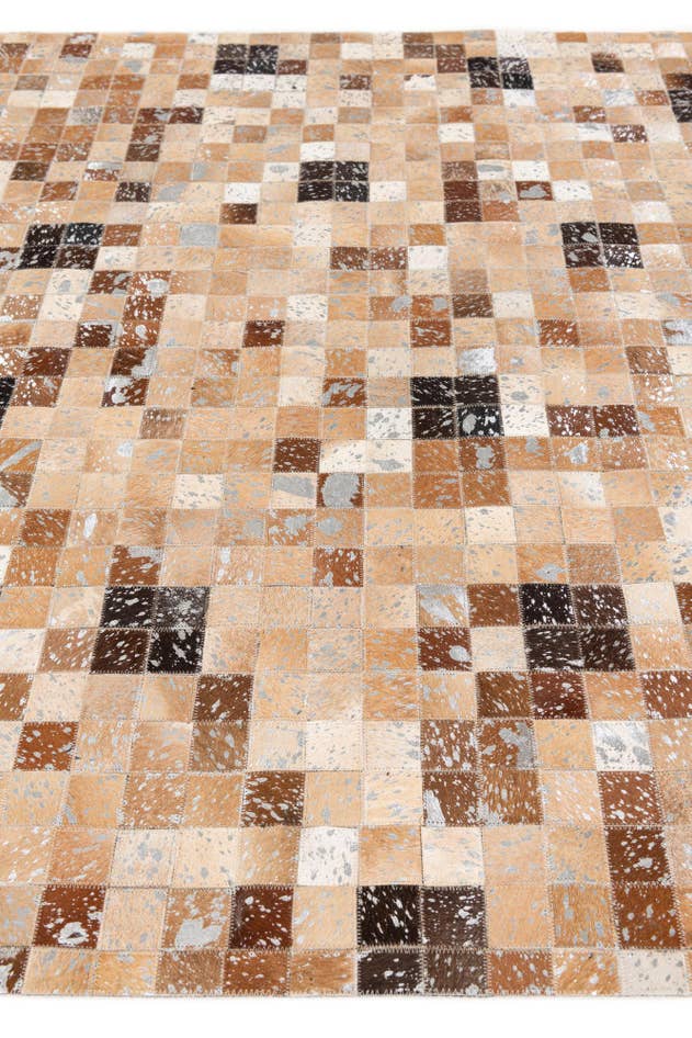 Detail image of 5' 2 x 7' 6 Cowhide Stocks Rug