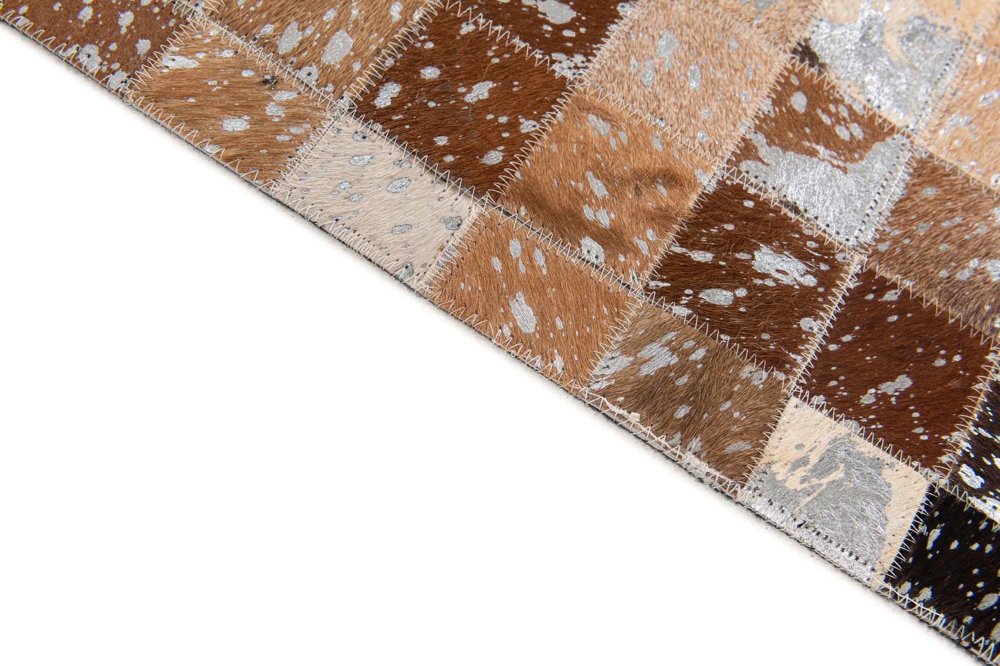 5' 2 x 7' 6 Cowhide Stocks Rug