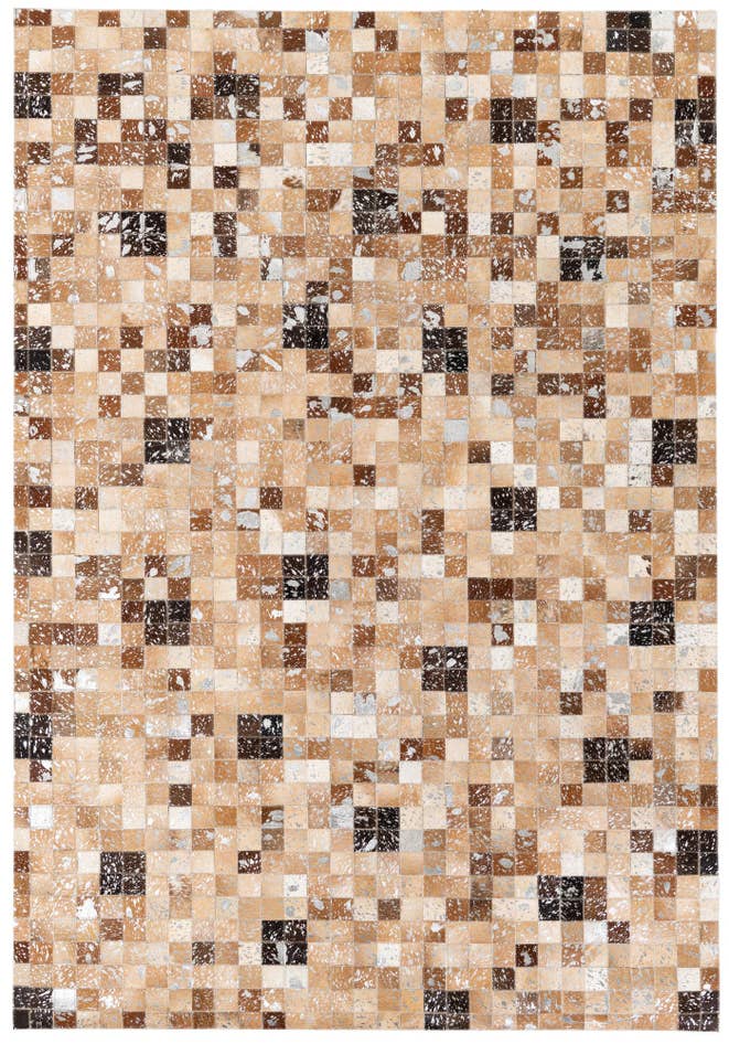 Detail image of 5' 2 x 7' 6 Cowhide Stocks Rug