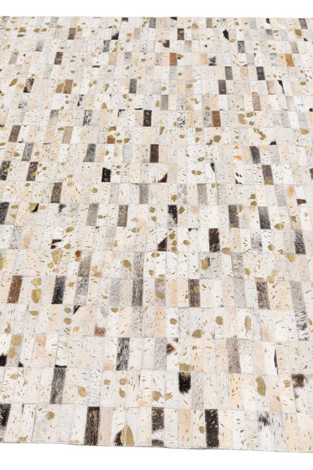 Detail image of 5' 2 x 7' 11 Cowhide Stocks Rug