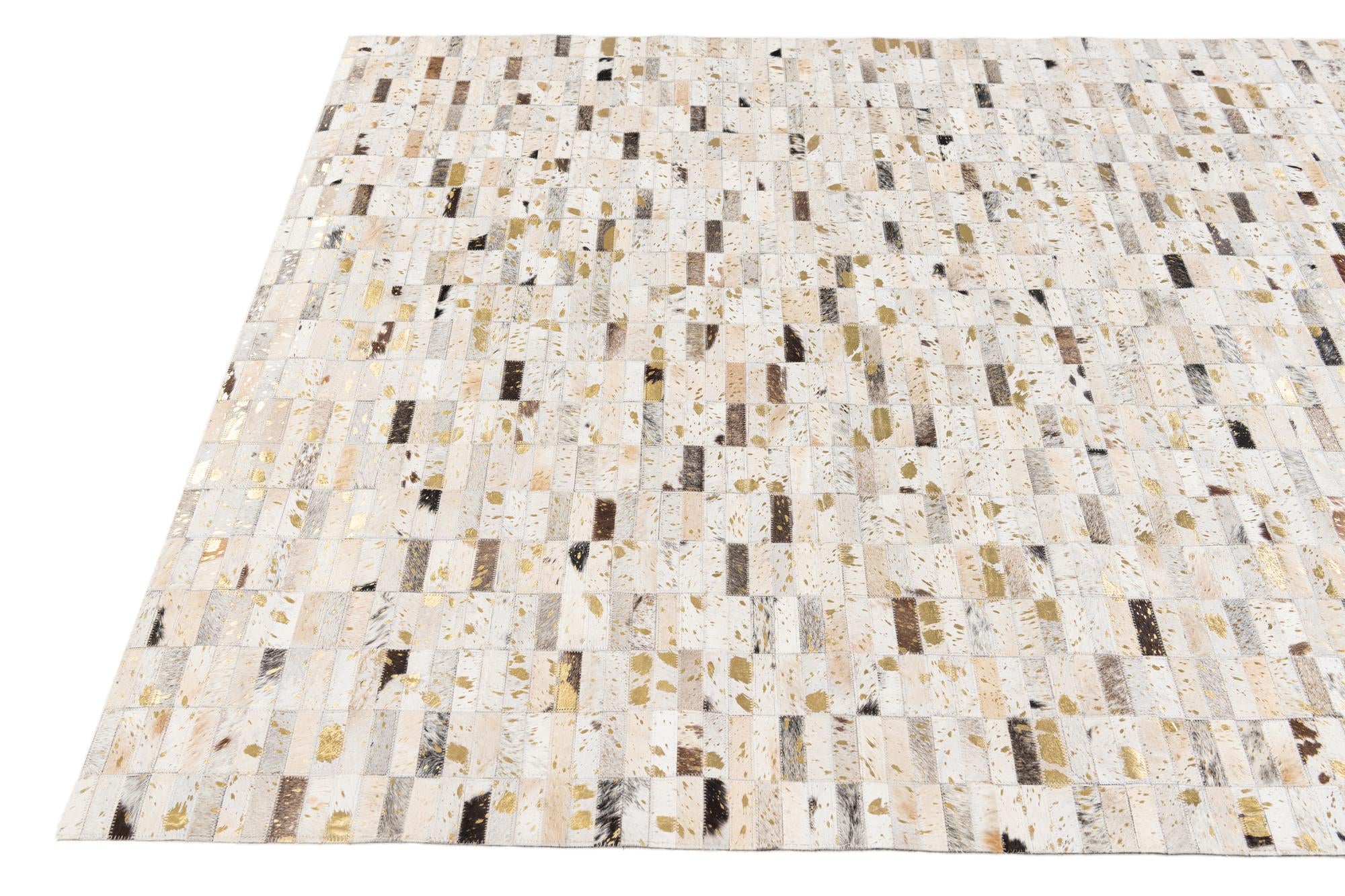5' 2 x 7' 11 Cowhide Stocks Rug