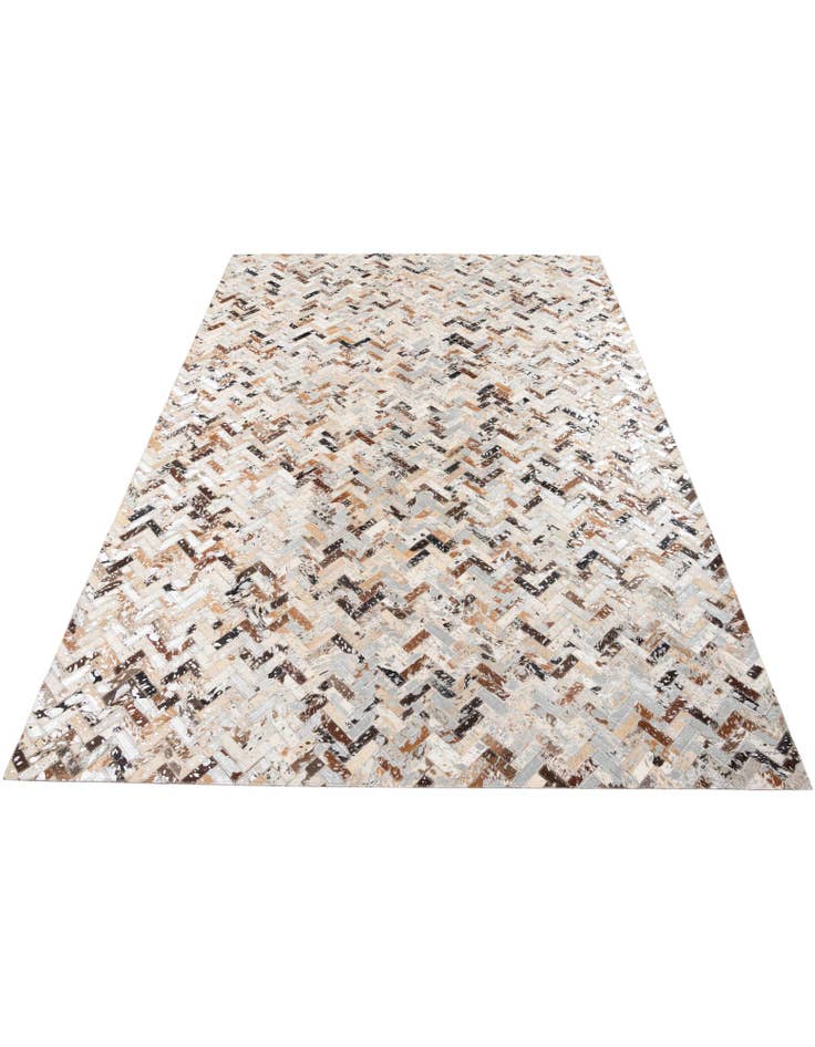 Detail image of 5' 2 x 7' 7 Cowhide Stocks Rug