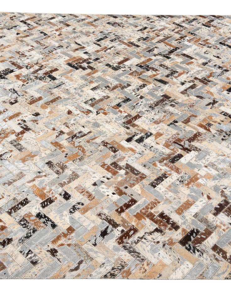 Detail image of 5' 2 x 7' 7 Cowhide Stocks Rug