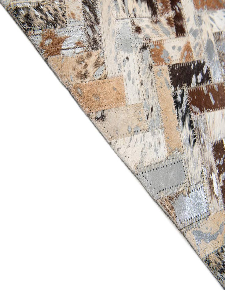 Detail image of 5' 2 x 7' 7 Cowhide Stocks Rug