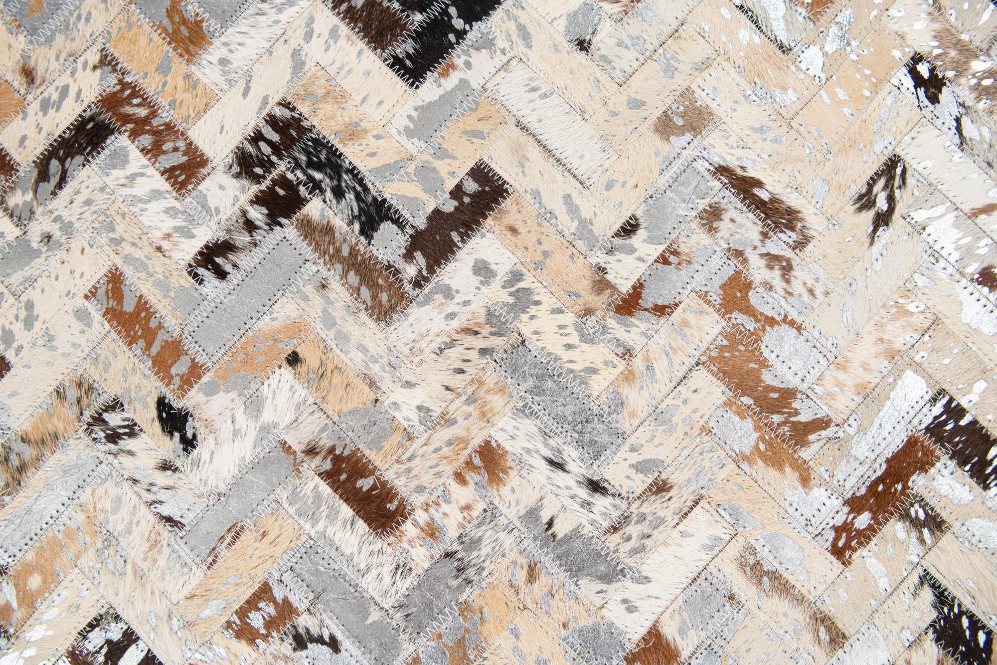5' 2 x 7' 7 Cowhide Stocks Rug