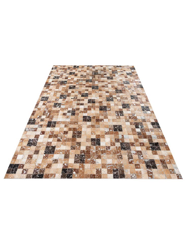 Detail image of 5' 2 x 7' 6 Cowhide Stocks Rug