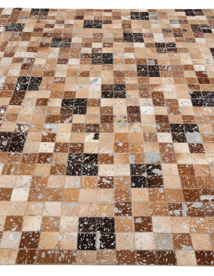 Detail image of 5' 2 x 7' 6 Cowhide Stocks Rug