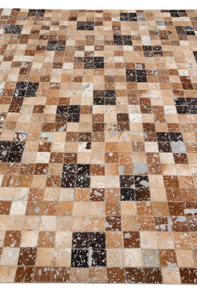 Detail image of 5' 2 x 7' 6 Cowhide Stocks Rug