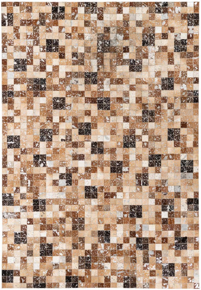Detail image of 5' 2 x 7' 6 Cowhide Stocks Rug