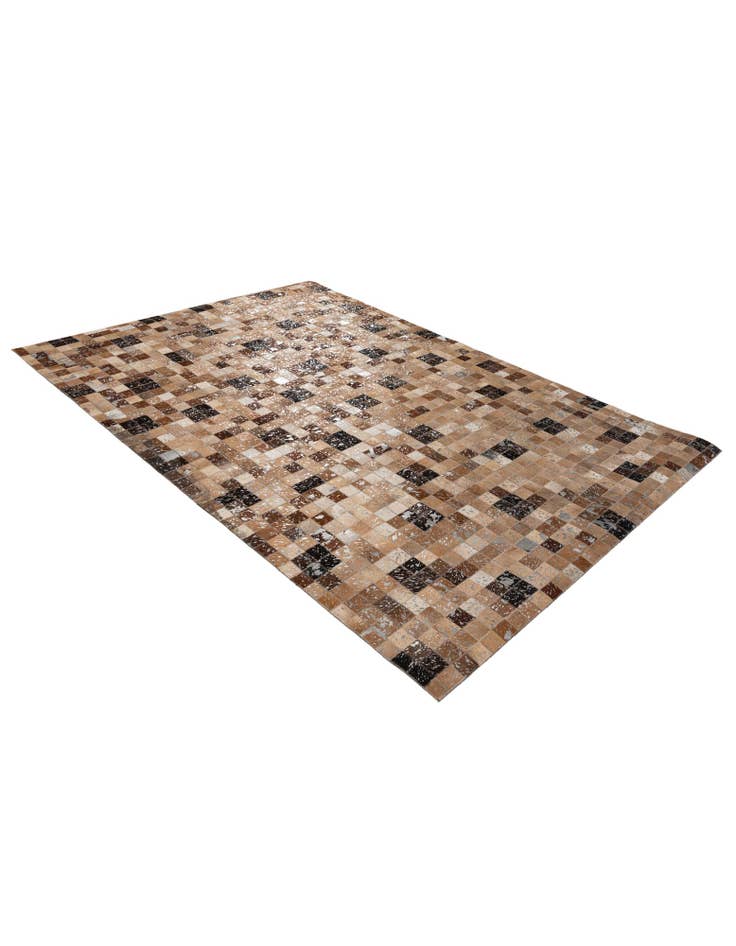 Detail image of 5' 3 x 7' 5 Cowhide Stocks Rug