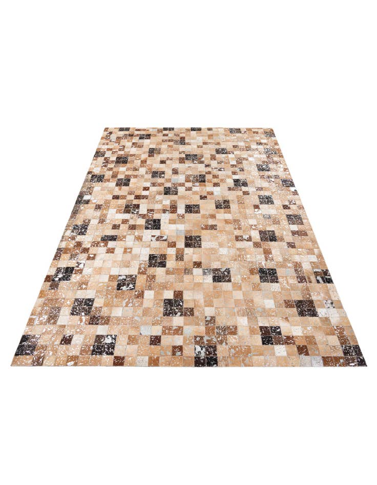 Detail image of 5' 3 x 7' 5 Cowhide Stocks Rug