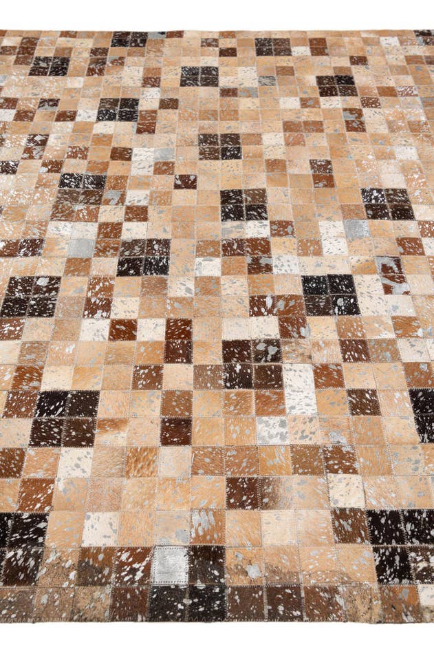 Detail image of 5' 3 x 7' 5 Cowhide Stocks Rug