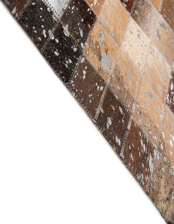Detail image of 5' 3 x 7' 5 Cowhide Stocks Rug