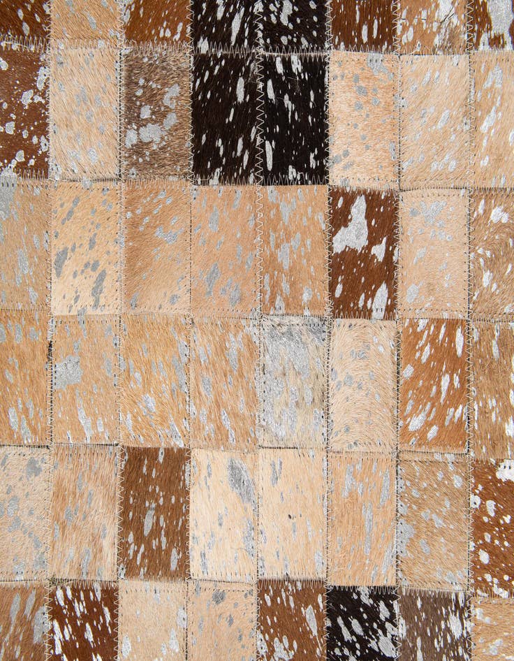 Detail image of 5' 3 x 7' 5 Cowhide Stocks Rug