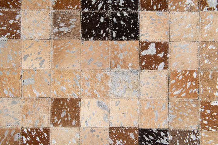 5' 3 x 7' 5 Cowhide Stocks Rug