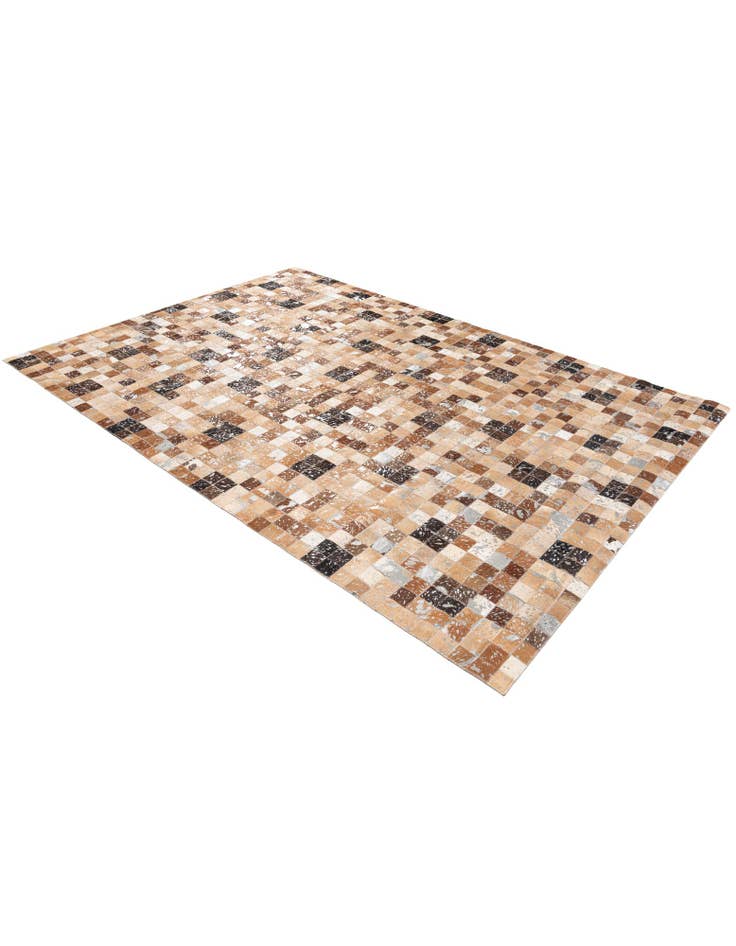 Detail image of 5' 3 x 7' 6 Cowhide Stocks Rug