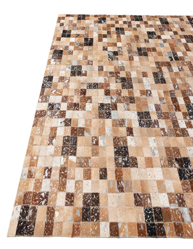 Detail image of 5' 3 x 7' 6 Cowhide Stocks Rug