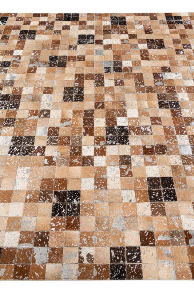 Detail image of 5' 3 x 7' 6 Cowhide Stocks Rug