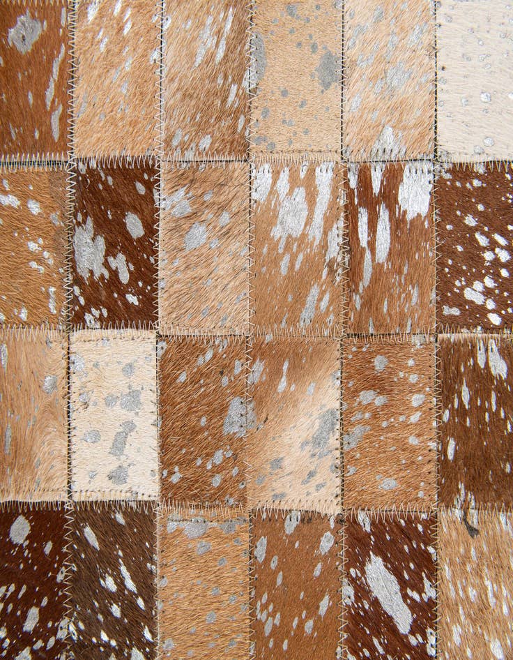 Detail image of 5' 3 x 7' 6 Cowhide Stocks Rug
