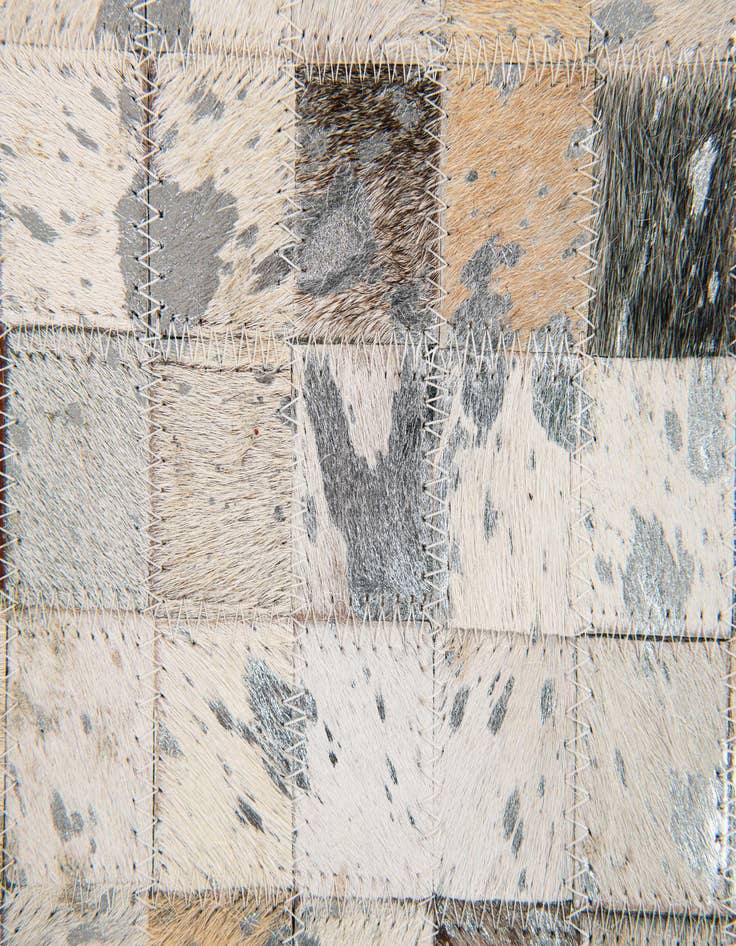 Detail image of 5' 1 x 7' 11 Cowhide Stocks Rug